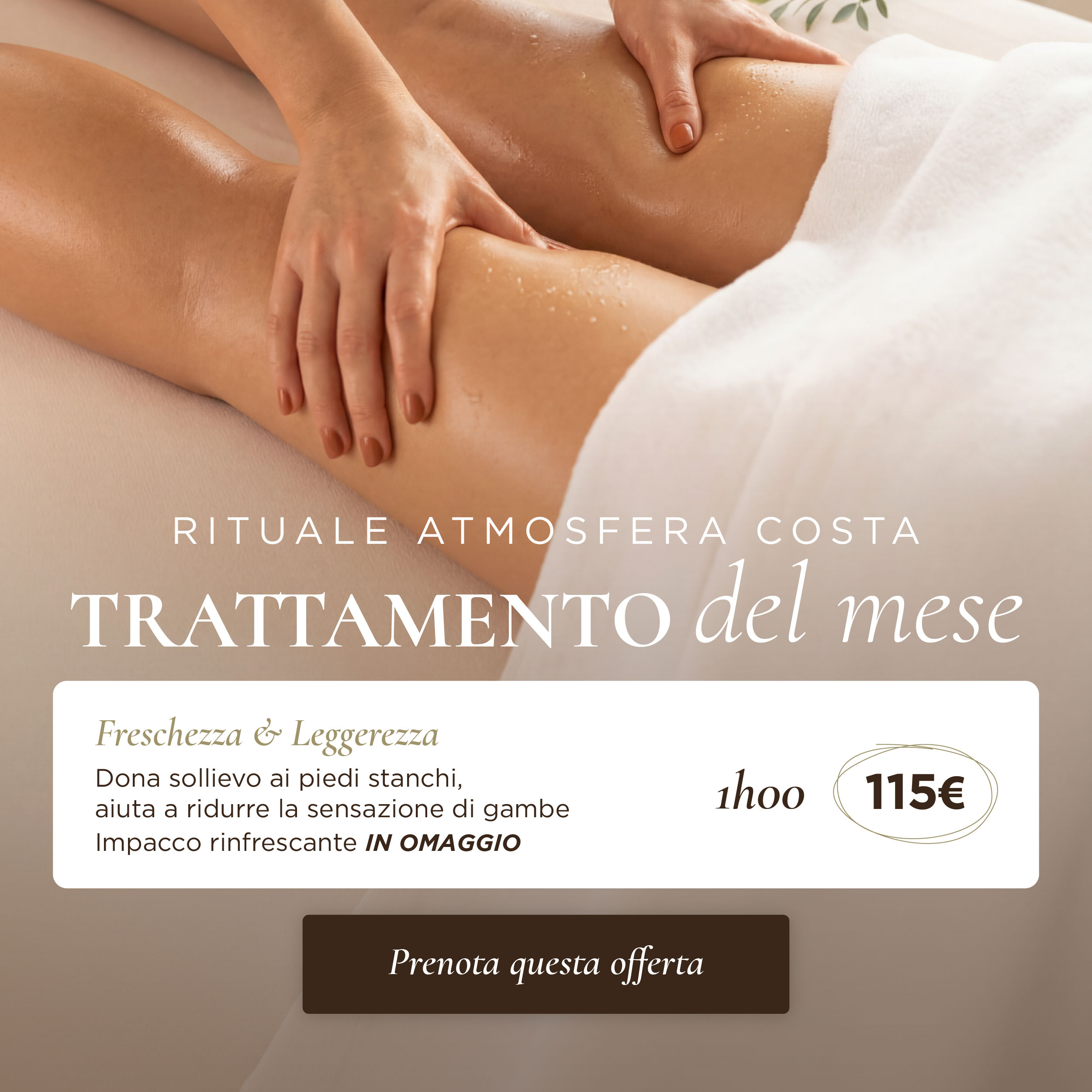 Trattamento del mese freschezza leggerezza Daya spa